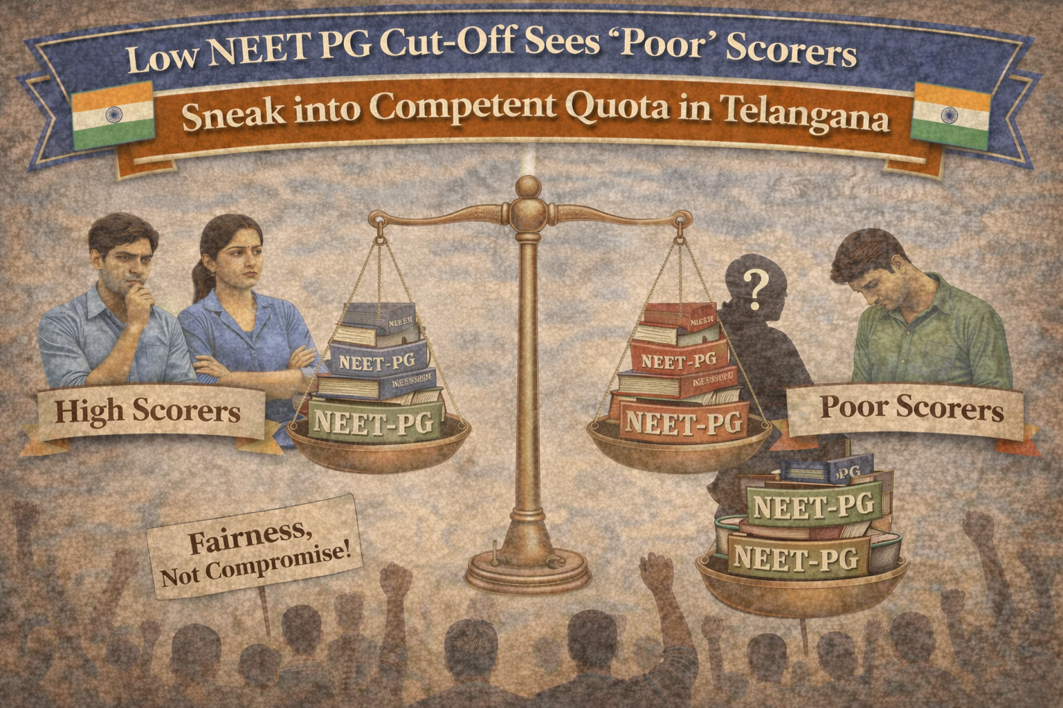 Low NEET PG cut-off sees ‘poor’ scorers sneak into competent quota in Telangana